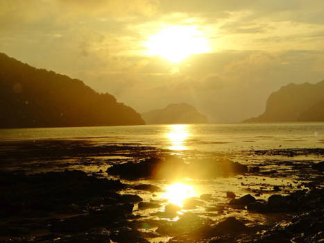Palawan - Zonsondergang, El Nido