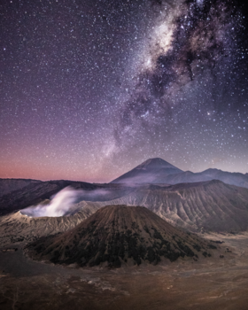 Bromo Vulkaan - De Melkweg boven Bromo